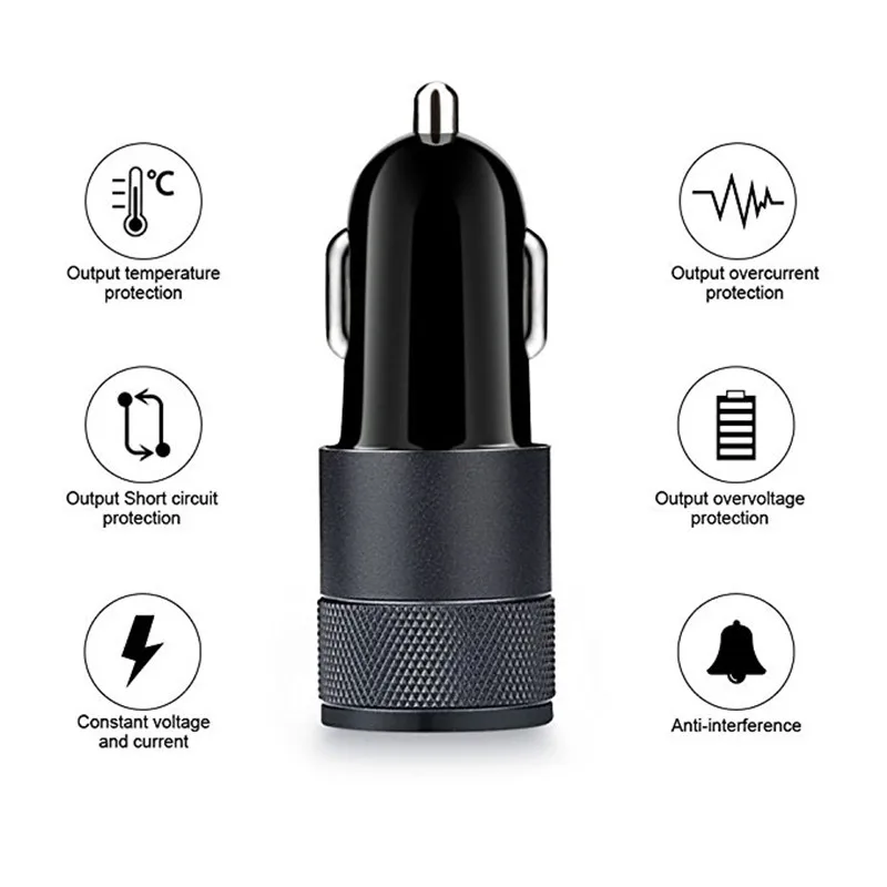 2 USB Автомобильное зарядное устройство 3.1A быстрое и Тип c usb 3 1 зарядка для huawei p9 p10