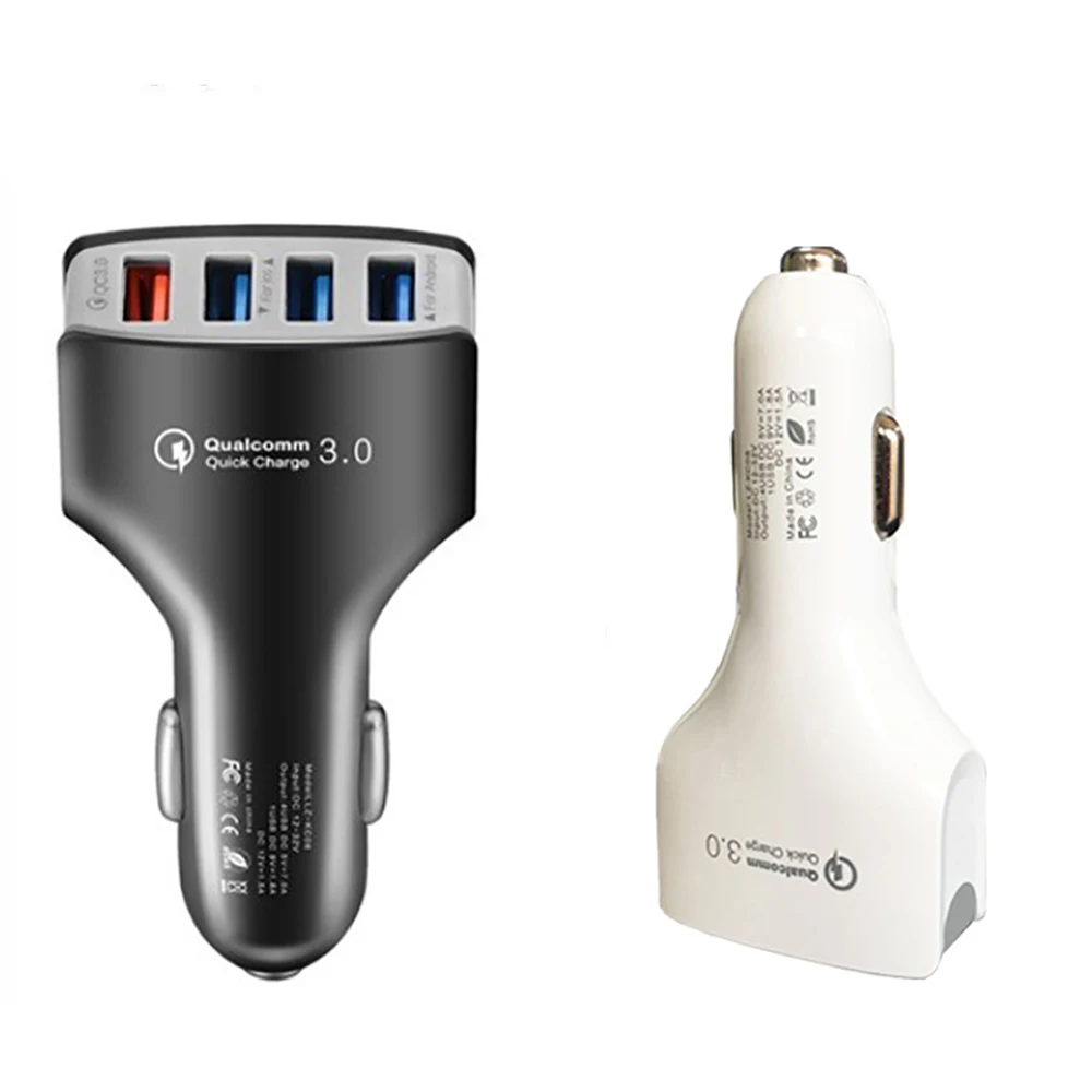 Новый переходник с 4 портами USB для зарядки в машине Быстрая зарядка 3 0 iPhone