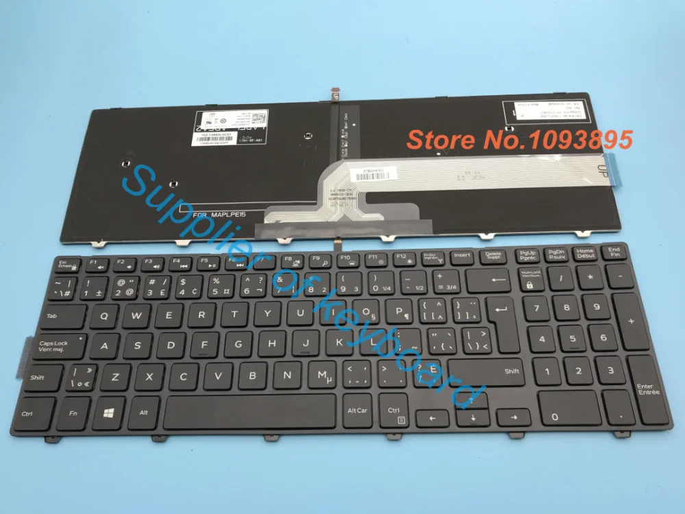 Новая канадско-Французская клавиатура для Dell Inspiron 15 5000 Series 5551 5552 5555 5558 5559 7559 с