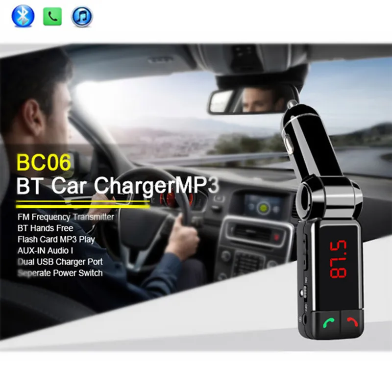 Lonleap автомобиля громкой связи Bluetooth FM передатчик радиомодулятор адаптер MP3 аудио