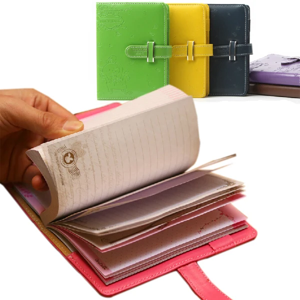 Тисненые кожаные милые блокноты и журналы дневник kawaii rabbit pattern girl персональный a6