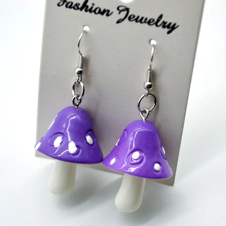 Детские серьги в виде грибов|christmas earrings|orecchini pendentipendenti orecchini |