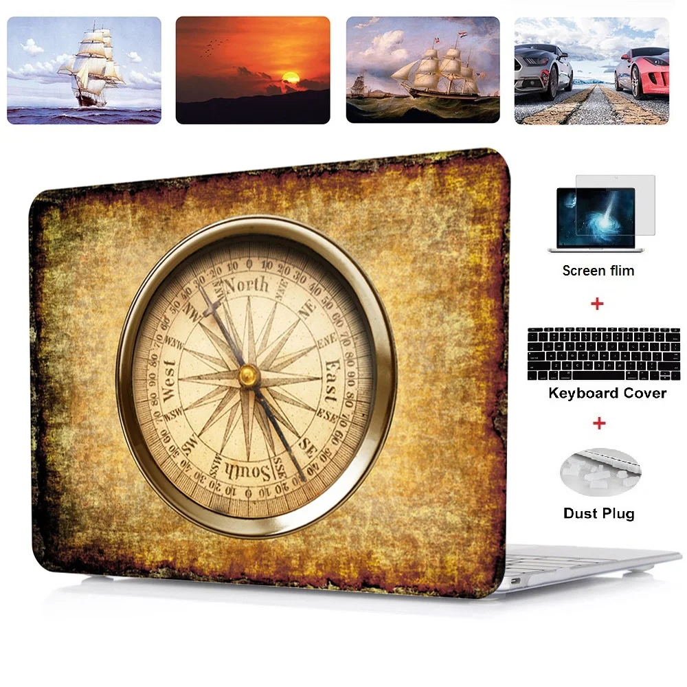 Новый цветной пластиковый чехол для ноутбука Apple Macbook Air Pro Retina Touch Bar 11 12 13 15 дюймов