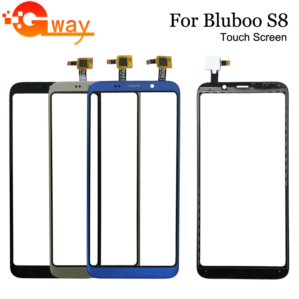 Черный/синий/Золотой для Bluboo S8 сенсорный экран сенсорная панель с объективом