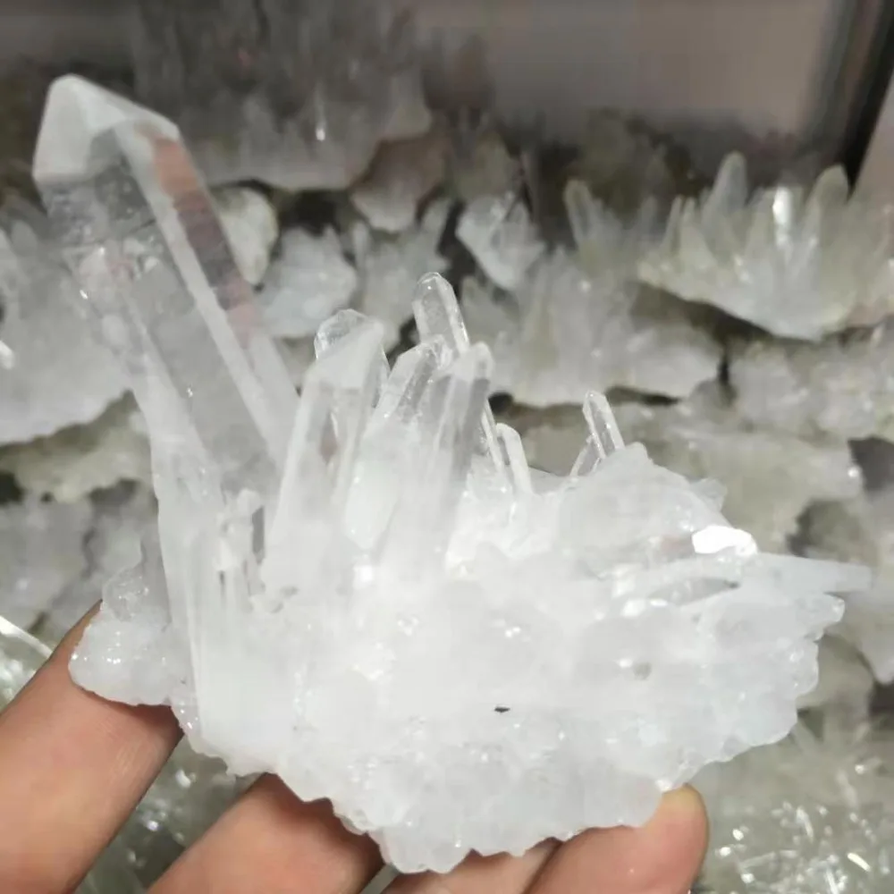 

TOP 400g 100% Natural White Quartz Crystal Cluster Mineral Specimen wedding decoration aquarium