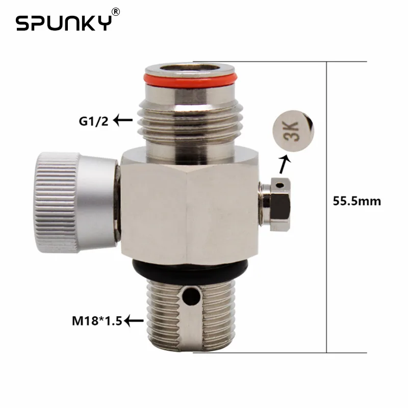 Пейнтбол CO2 бак клапан с вкл/выкл резьбой M18X1.5