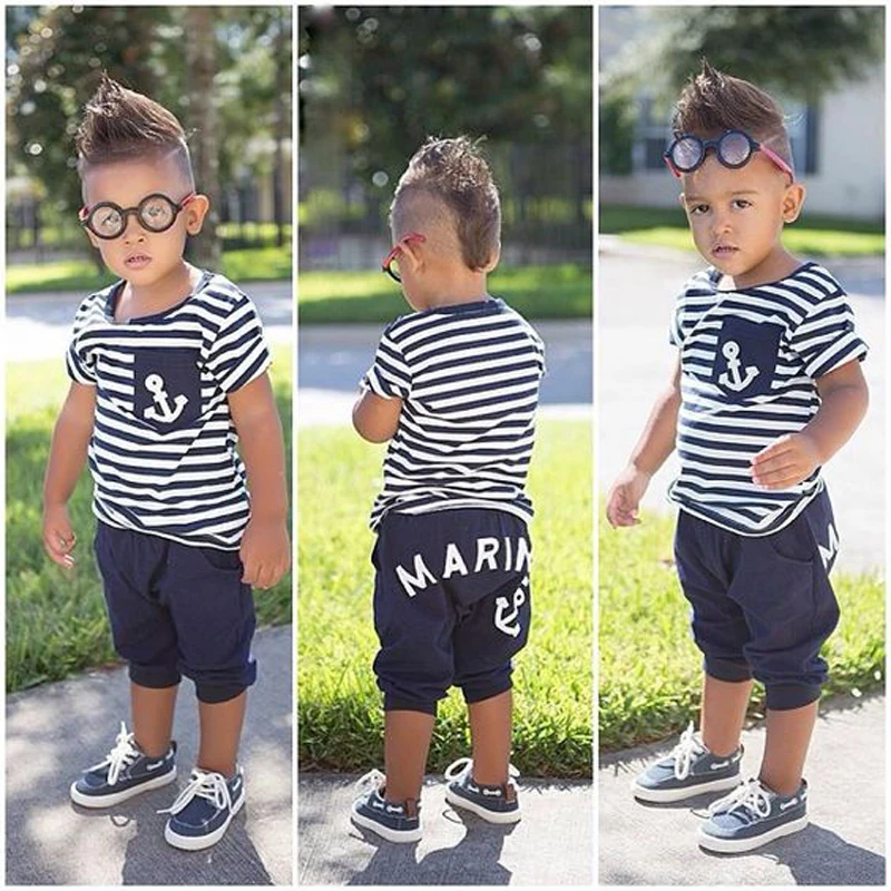 Новый Повседневный Детский комплект для мальчиков ясельного возраста