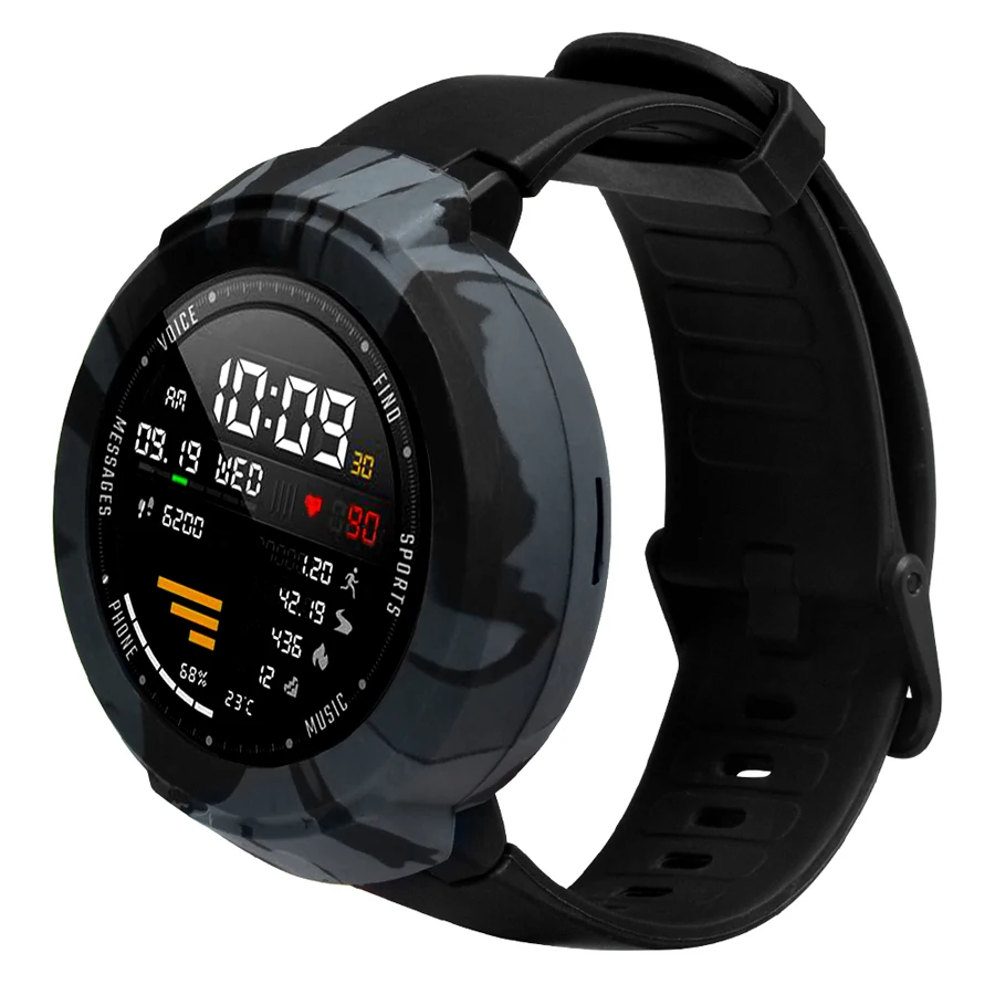 Камуфляжный мягкий силиконовый защитный чехол для Amazfit Verge сменный полный Чехол