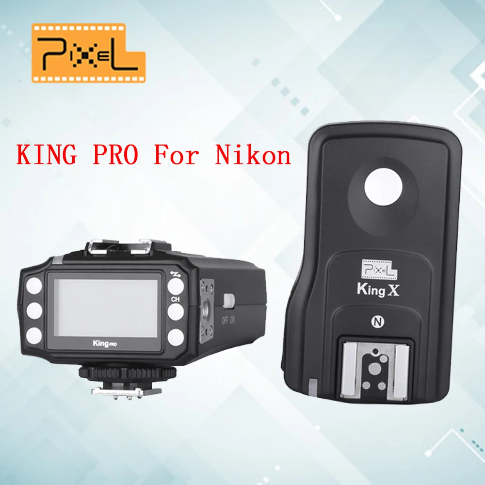 Pixel King Pro Wireless 2.4GHz TTL 1/8000s HSS Flash Trigger Kit Transmittter Transceiver For Nikon D7100 D7200 D810 D5 Camera |