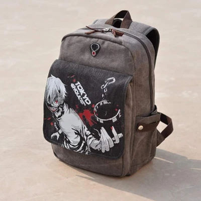 Холщовые школьные ранцы longmiao Kaneki Ken аниме мультяшный Токийский Гуль прочный