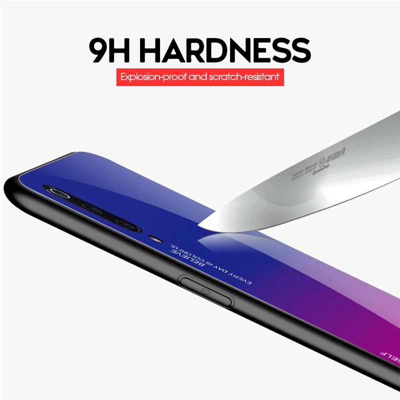 Роскошный градиентный чехол из закаленного стекла для Xiaomi Mi 9 se 8 Lite A2 задняя