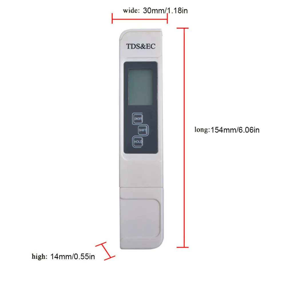 3 в 1 инструмент для измерения качества проводимости воды TDS & EC Тестер 0 9000ppm
