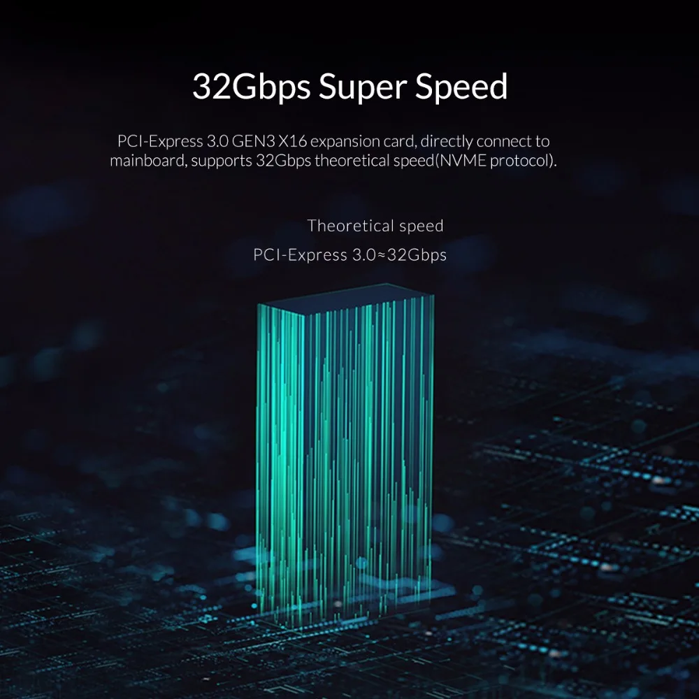 Карта расширения ORICO M.2 NVME к PCI-E 3 0 X16 для материнской платы PCI-e Gen3 поддержка канала