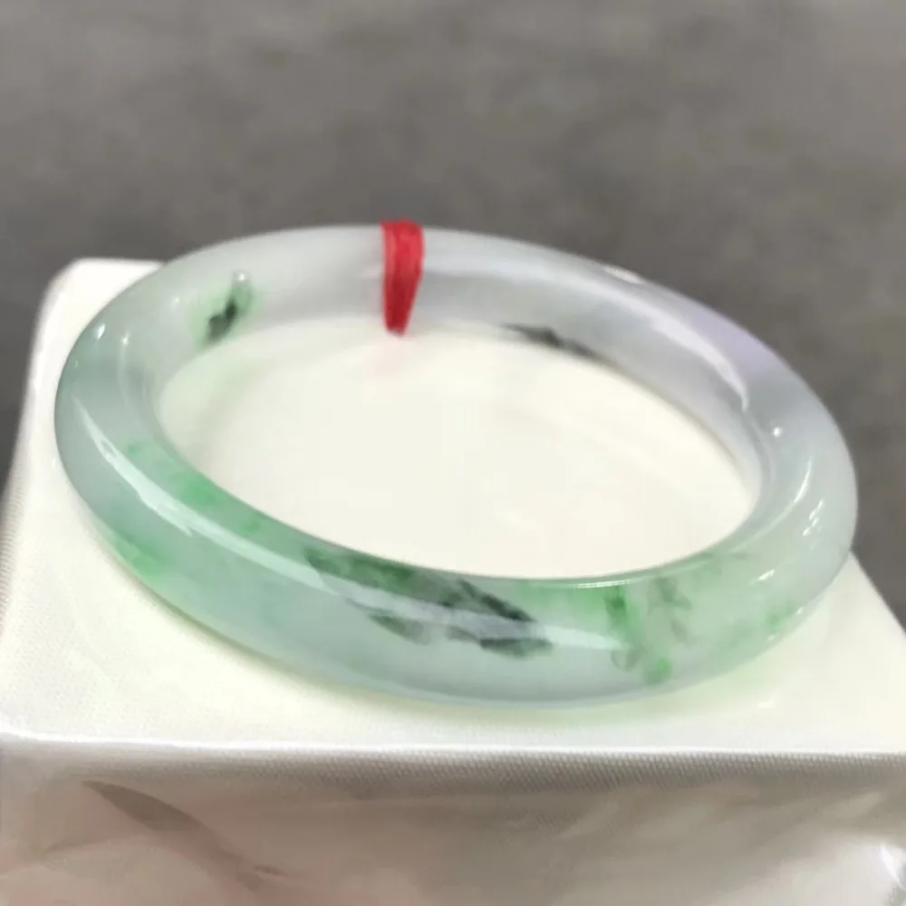 Only One ! 55.5MM Certified (Grade A)100% Natural Green Jadeite JADE Bracelet Women Bangle | Bangles
