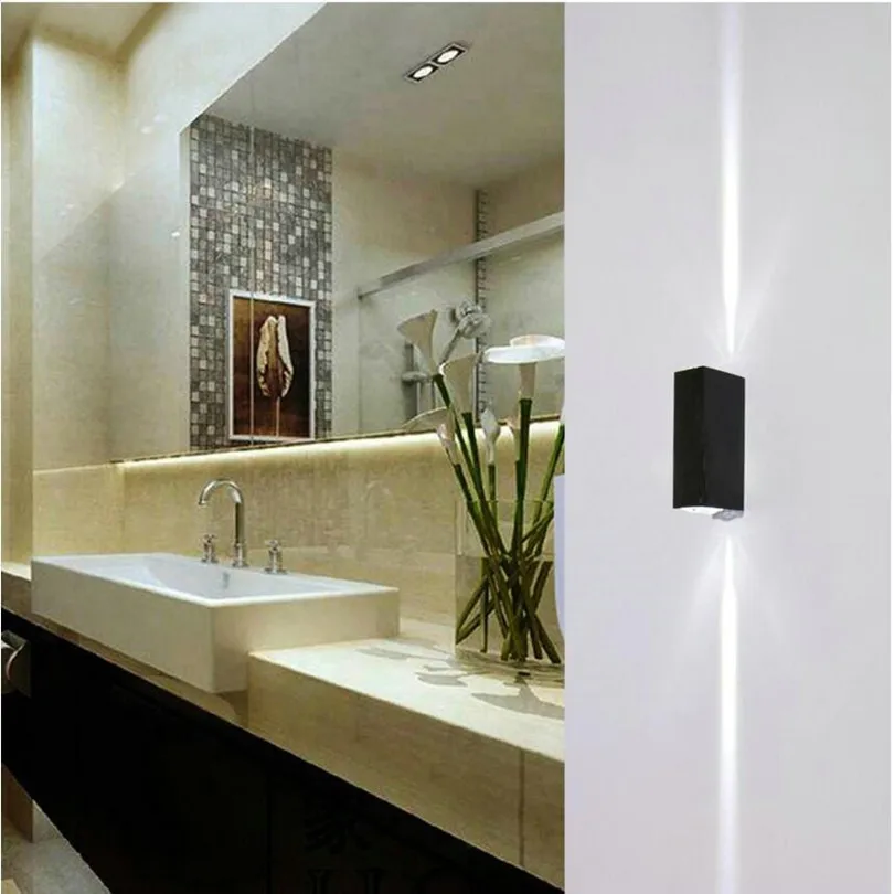 Для внутреннего и наружного освещения 6 Вт 2x3 светодиодный настенный светильник