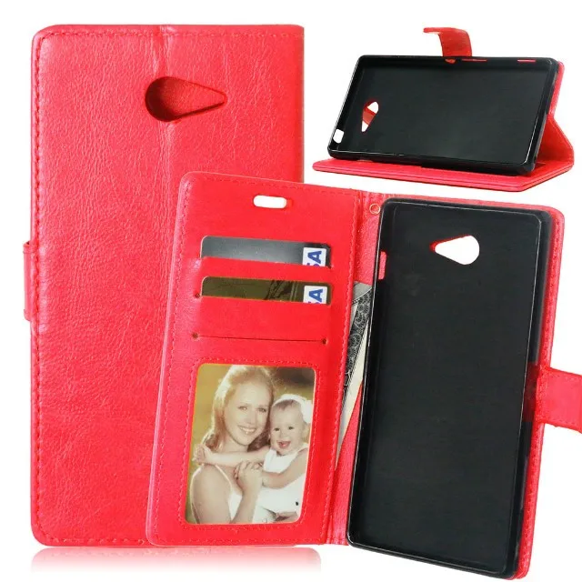 Черный кожаный чехол-бумажник с откидной крышкой для Coque sony Xperia M2 Aqua S50H D2302 D2303 чехол-накладка для sony Xperia M2 Dual D2302 2305
