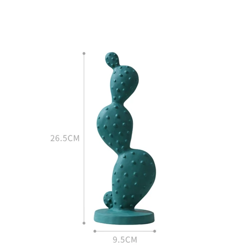 Cactus Green VILEAD 19 см 26,5 см керамический ананас, кактус фигурки креативные декоративные растения скандинавские ананы ремесла украшения дома аксессуары - Цвет: Cactus Green