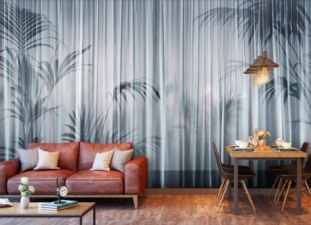 Европейский 3D обои живопись ретро с бамбуком для гостиной нетканые виниловые