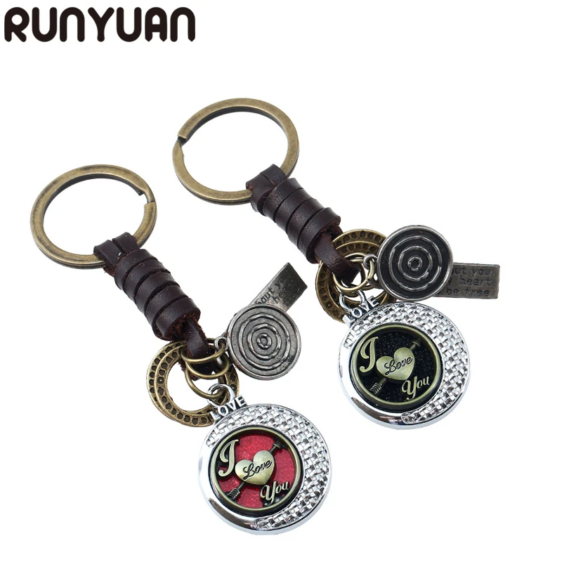 Runyuan 2 шт./компл. Новинка стрелка пару брелок Любители сердце кольцо llaveros
