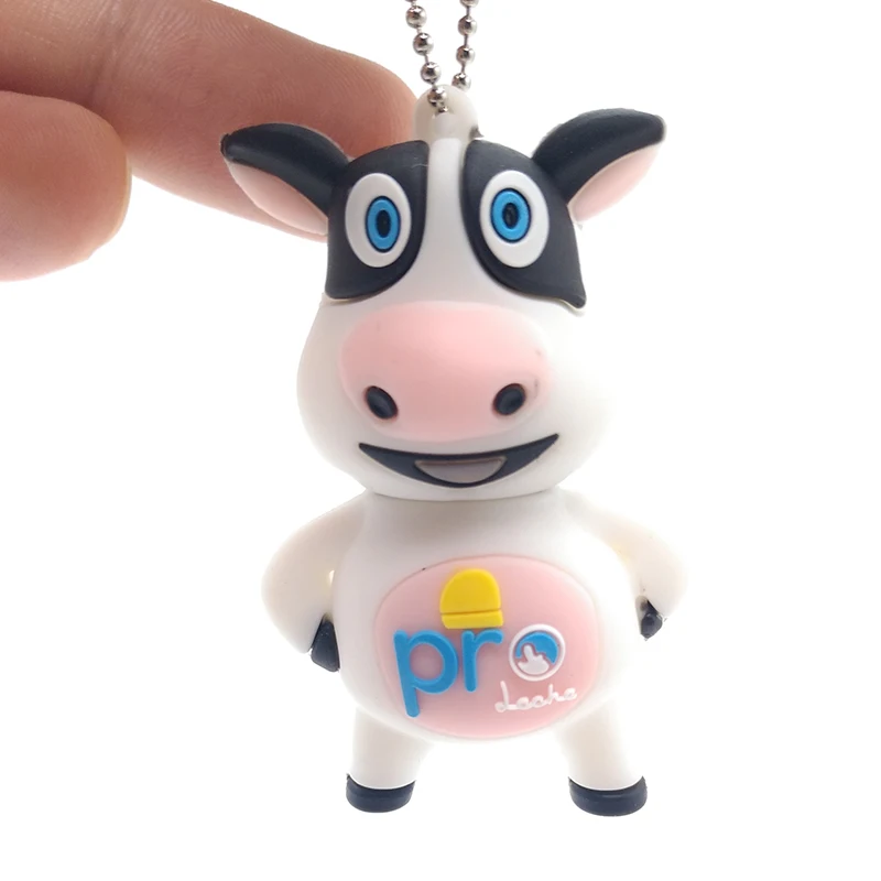 Pendrive cartoon dairy cow usb flash drive 64gb 32gb 16gb 8gb 4gb cute animal memory stick lovely gift u disk pendrive cle | Компьютеры и