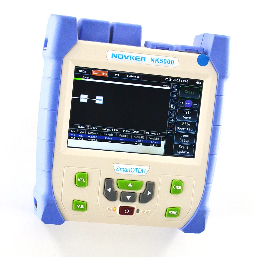 Novker Nk5000 5 дюймовый сенсорный Умный телефон 1310 нм дБ Встроенный VFL OPM и источник