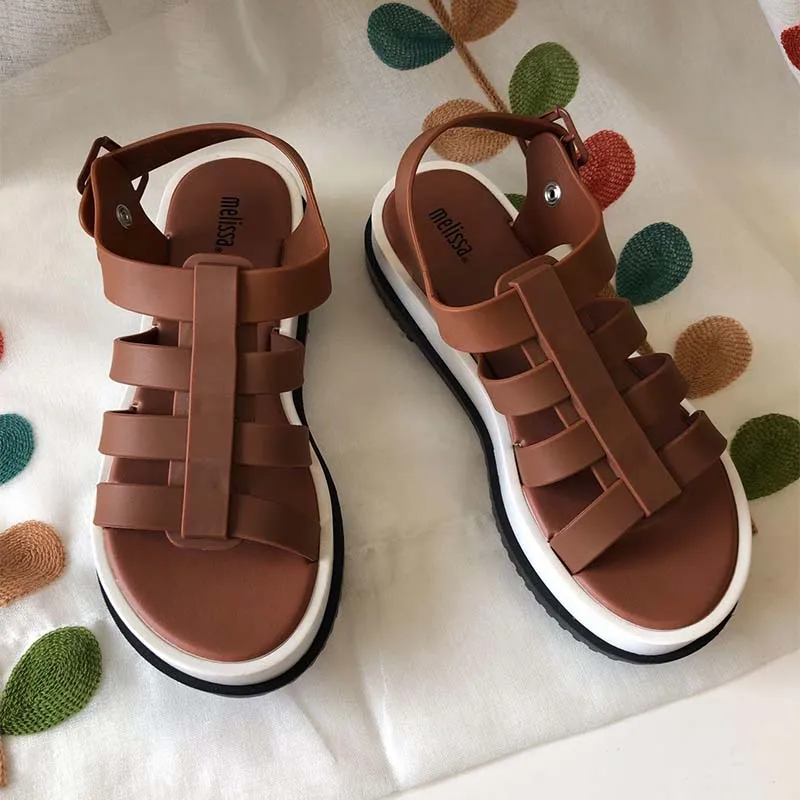 Женская прозрачная обувь Melissa летние женские босоножки из прозрачного пластика