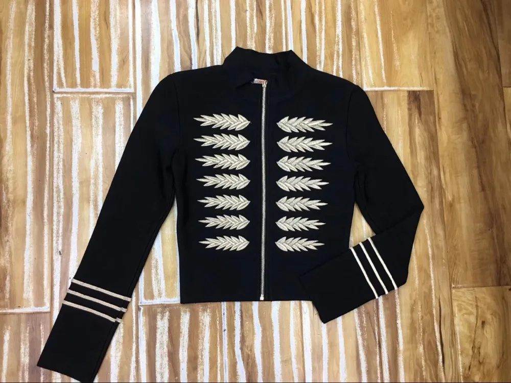 

High Quality Ladies Long Sleeve Sexy Bodycon Short Jackets Rayon HL Bandage Coat Celebrity Fashion Wear