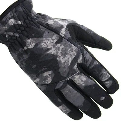 Camouflage gray Армейские камуфляжные зимние тактические перчатки Мужские дышащие Мультикам Пейнтбольные Военные перчатки велосипедные теплые перчатки - Цвет: Camouflage gray