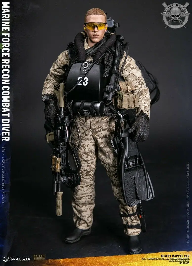 DAMTOYS плотины 1/6 78056 морской пехоты США RECON COMBAT DIVER пустыни MARPAT VER 12 дюймов