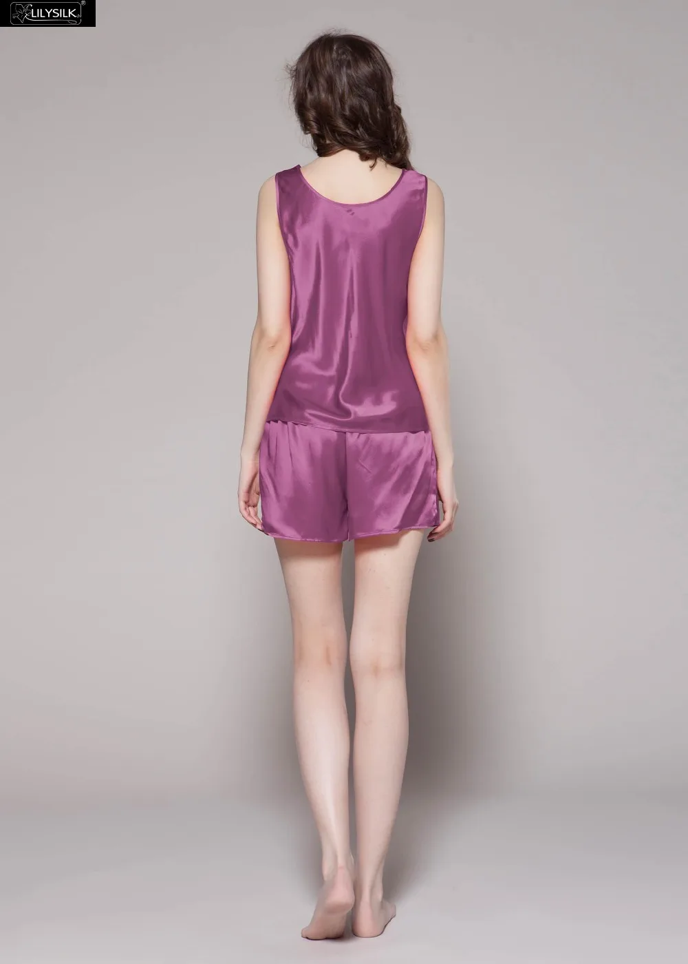 LilySilk Шелковый Топ женский чистый 100 шелк 22 momme без коротких штанов Роскошный