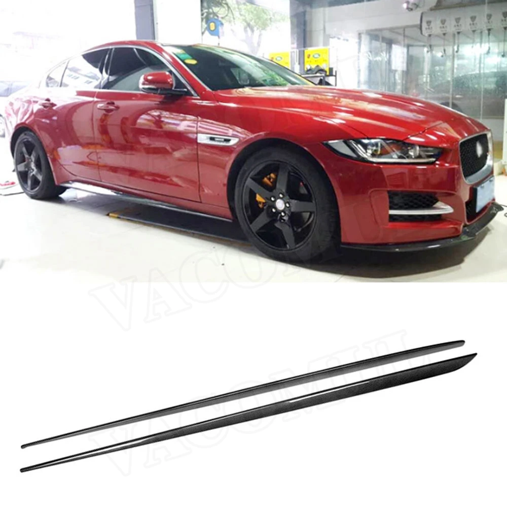 2 шт./компл. фартуки для боковых юбок из углеродного волокна/ABS комплект Jaguar XE Sedan 4