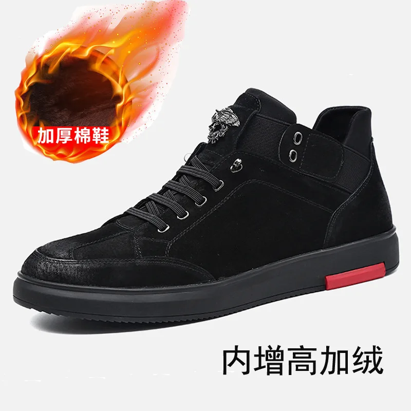 2019 spring tide shoes England increased sports wild men's leather casual | Обувь