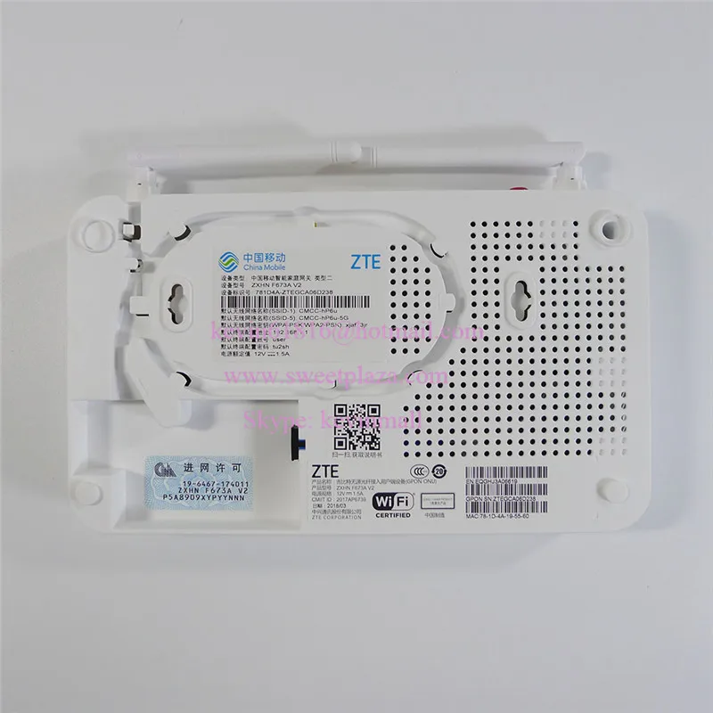 Z TE ZXHN F673A V2 GPON ONU беспроводной маршрутизатор 4GE+ 1tel+ двухдиапазонный 2,4G 5 ГГц wifi, китайская версия