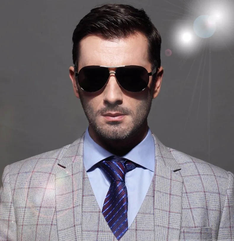 Солнцезащитные очки авиаторы JackJad мужские модные поляризационные в винтажном