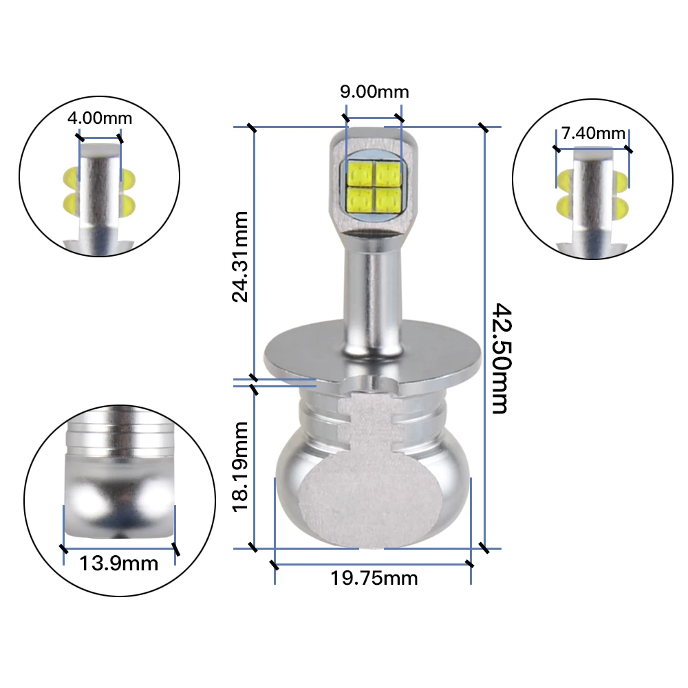 

Auto Lamps for Car LED Daytime Running Lights For Chrysler 300M 1999 2000 2001 2002 2003 2004 DRL 6500K 1500LM