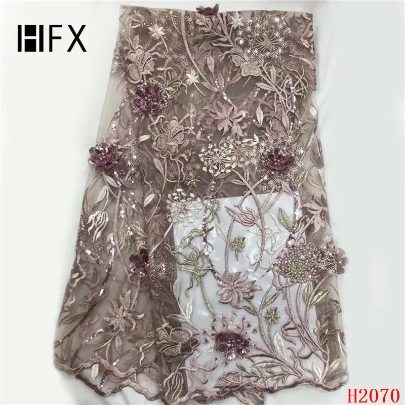 HFX нигерийская лента с кружевной вышивкой 2019 африканская 3d Цветы