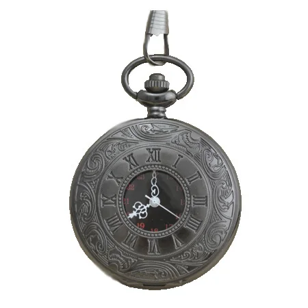 wholesale dual display gift retro quartz machinery men antique black Roman pocket fob watch man hour watches good | Наручные часы