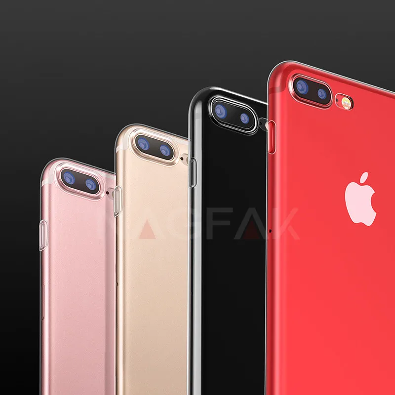 Ультратонкий Прозрачный чехол NAGFAK для iPhone 8 7 Plus 6 6S мягкий из ТПУ телефона|case for