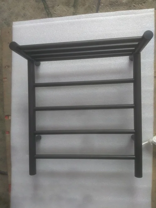 Matt black Hard Wire TW-RD15 Электрический Полотенцесушитель Из Нержавеющей Стали, настенный держатель для полотенец, более теплый стеллаж для ванной комнаты - Цвет: Matt black Hard Wire