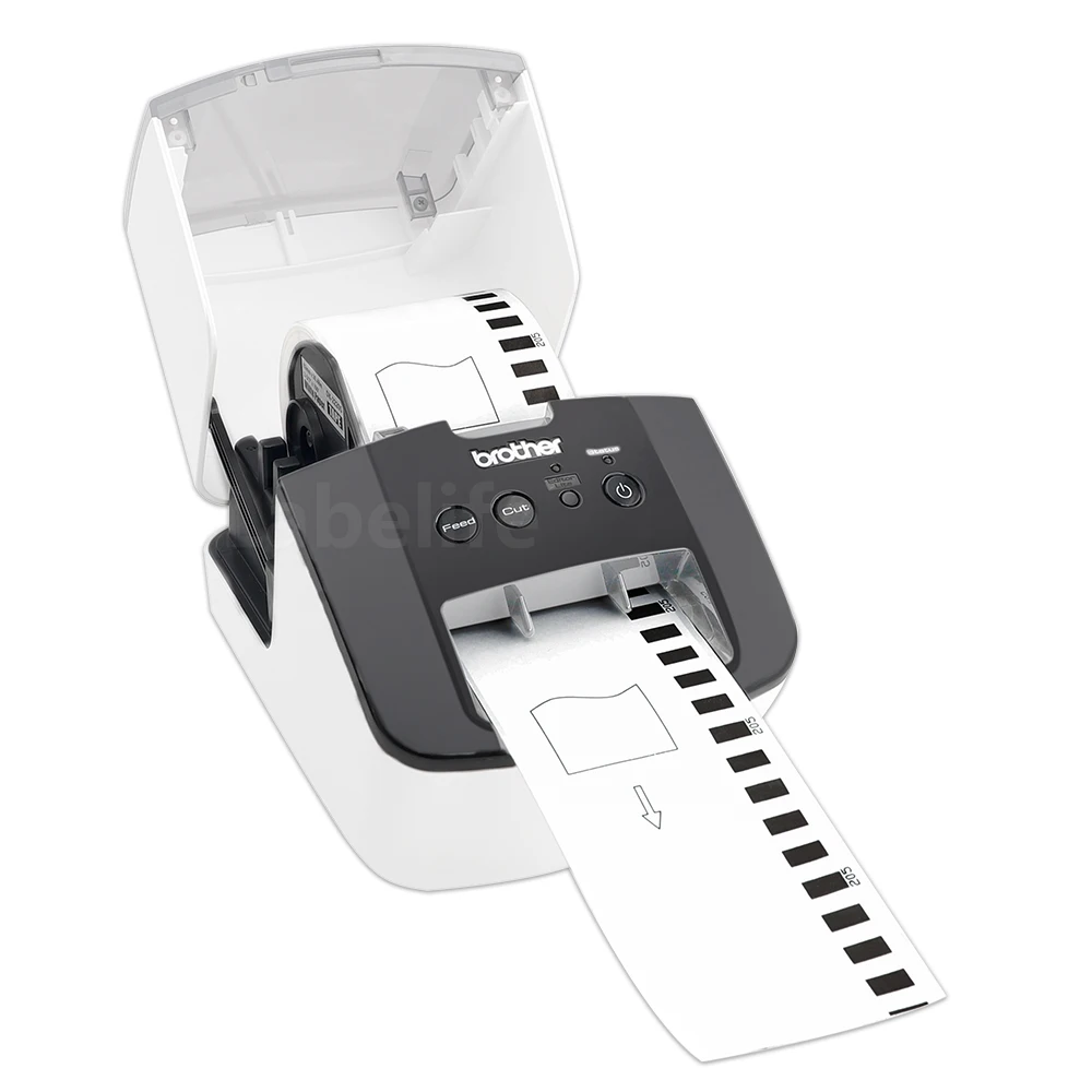 Labelife 5 рулонов DK 22205 (62 мм x 30 48 м) Совместимость с Brother QL 700 этикетки стикер для штрих