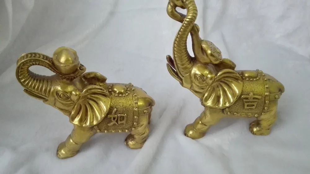 Фэн шуй благоприятные украшения как медный Слон на кукле похожем медь счастливое