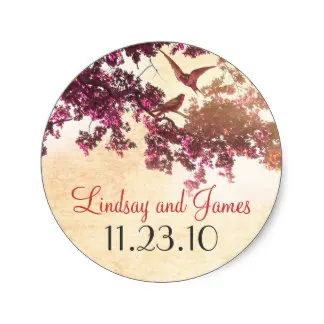 Свадебные наклейки с розовым деревом и птицами 3 8 см|stickers stickers|stickers lovestickers pink |