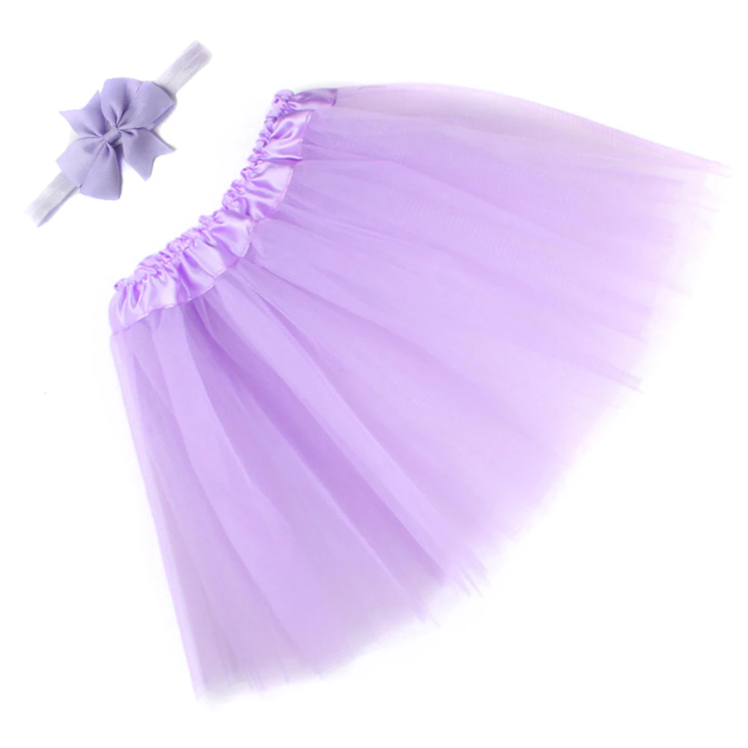 Baby Girl Skirts Newborn Mesh Tutu Skirts+Headwear Bowknot Baby Sets Christening Kid Clothes Photograph 1 Year Birthday Skirt - Цвет: Mauve