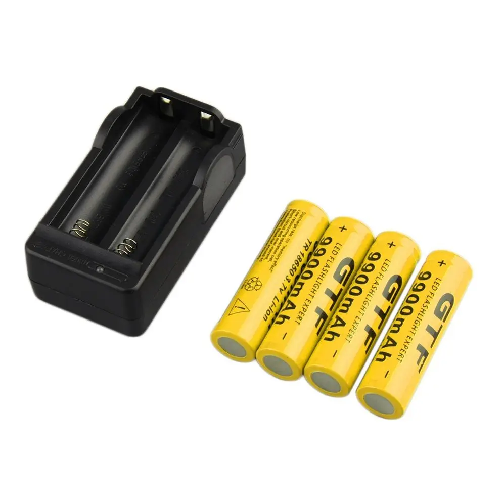 4 шт. литий ионные аккумуляторы 3 7 в 9900 мАч|battery charger|li-ion batterygtf 18650 |