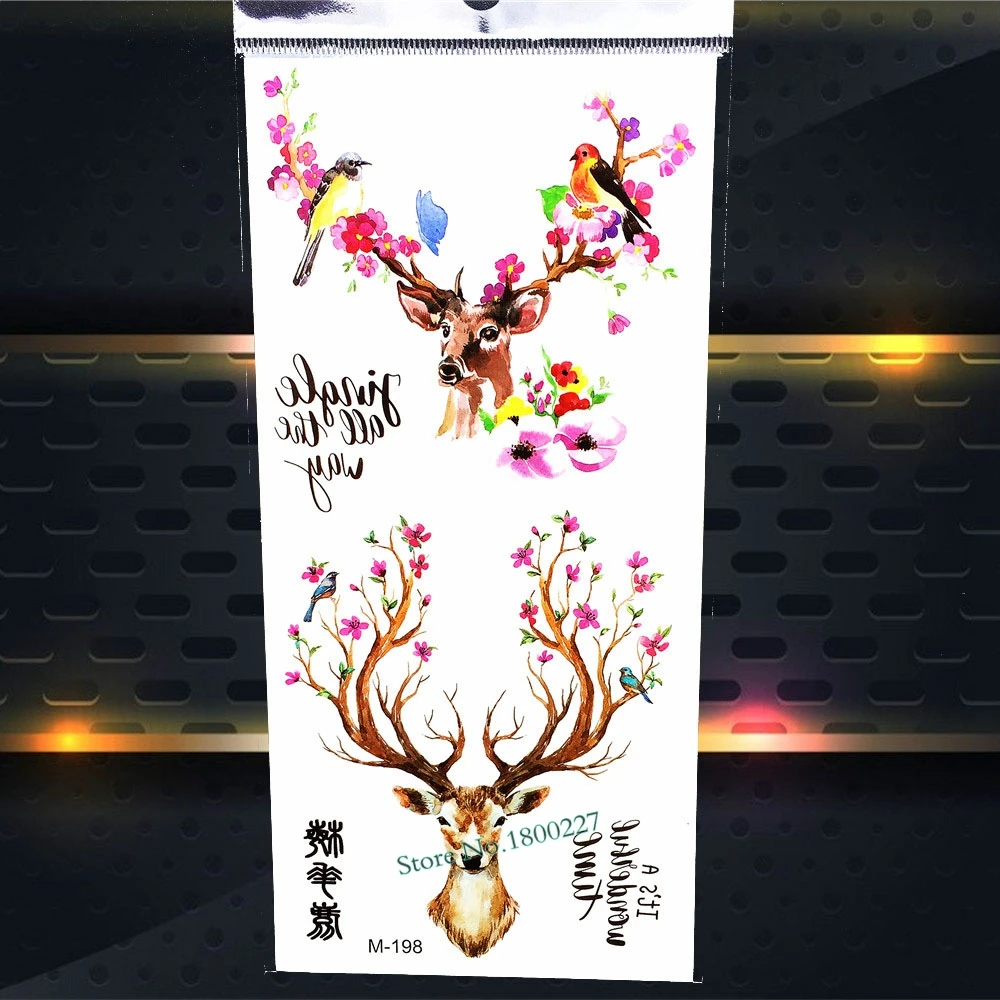 3D яркие волк зверь Временные татуировки дети Для мужчин Средства ухода за кожей