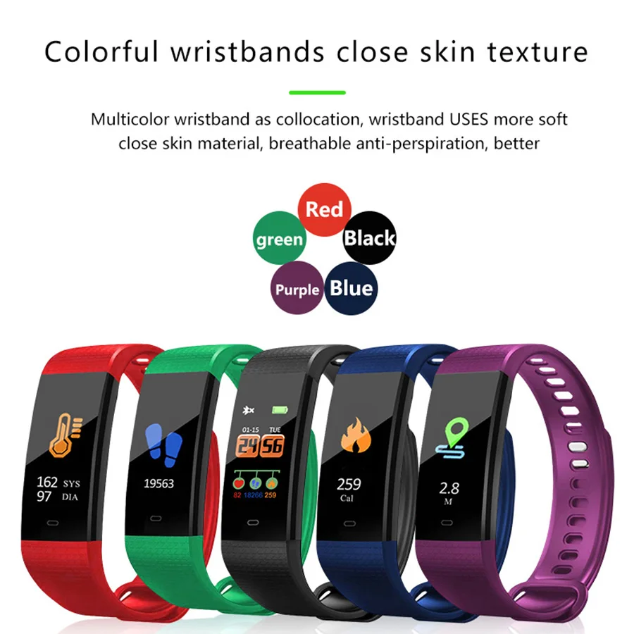 HORUG умный Браслет фитнес трекер цветной экран браслет Спорт Шагомер мгновенное