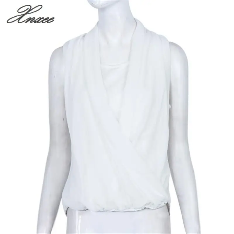 

2020 New Fashion Summer Chiffon Blouse Women Solid Sleeveless Blouses Shirts Casual femme