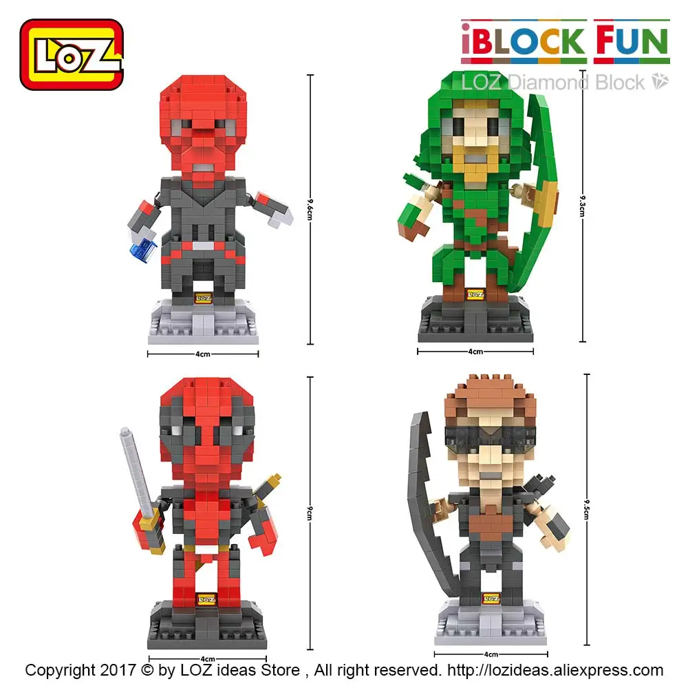 LOZ алмазные блоки Супер герои строительные фигурки Детские сборочные игрушки