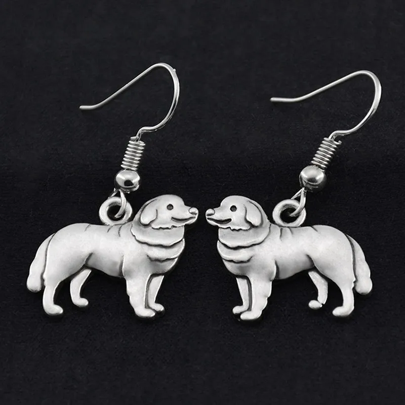 Винтажные 3D великолепные висячие серьги в стиле бохо с изображением собаки для