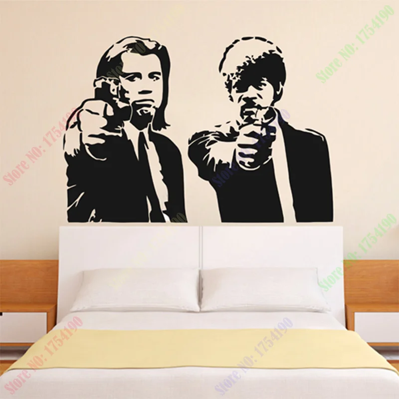 Banksy Pulp Fiction Wall Sticker Living Room Home Decor Bedroom Decoration Modern Decal